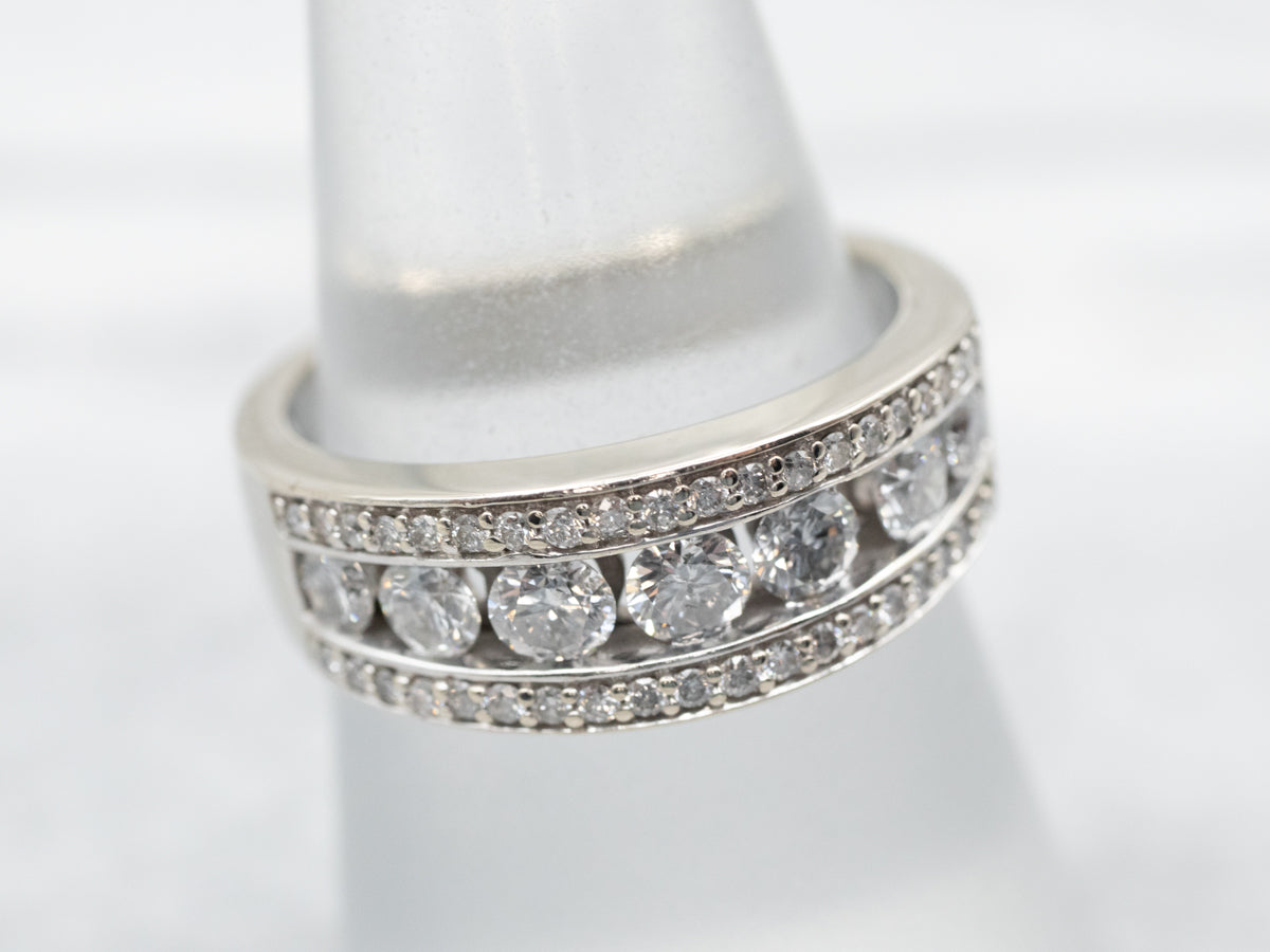 Triple Row Diamond Statement Band