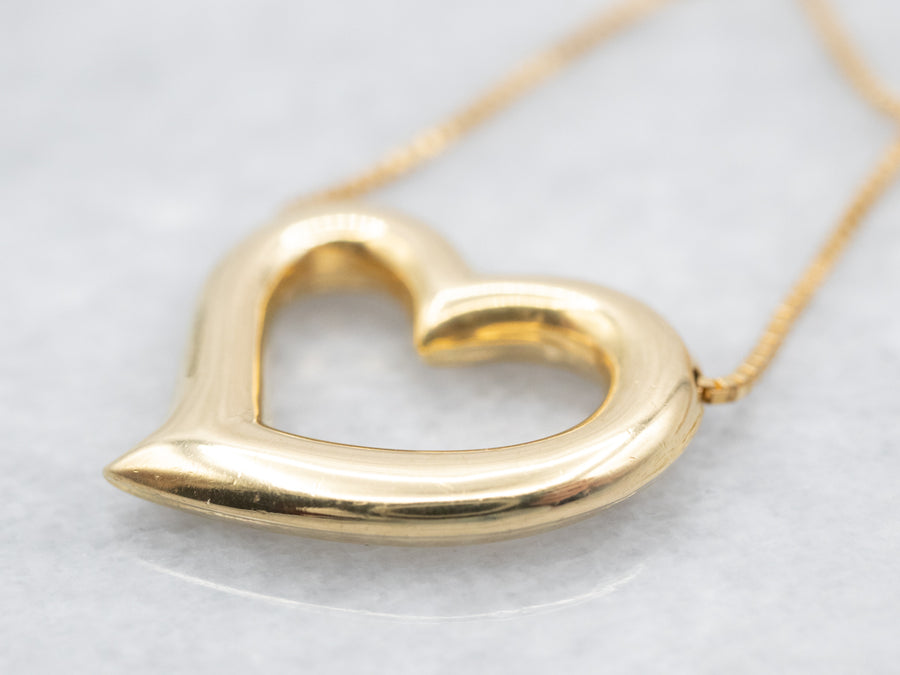 Italian 18-Karat Gold Heart Necklace