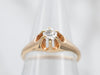 Victorian Style Diamond Belcher Solitaire Ring