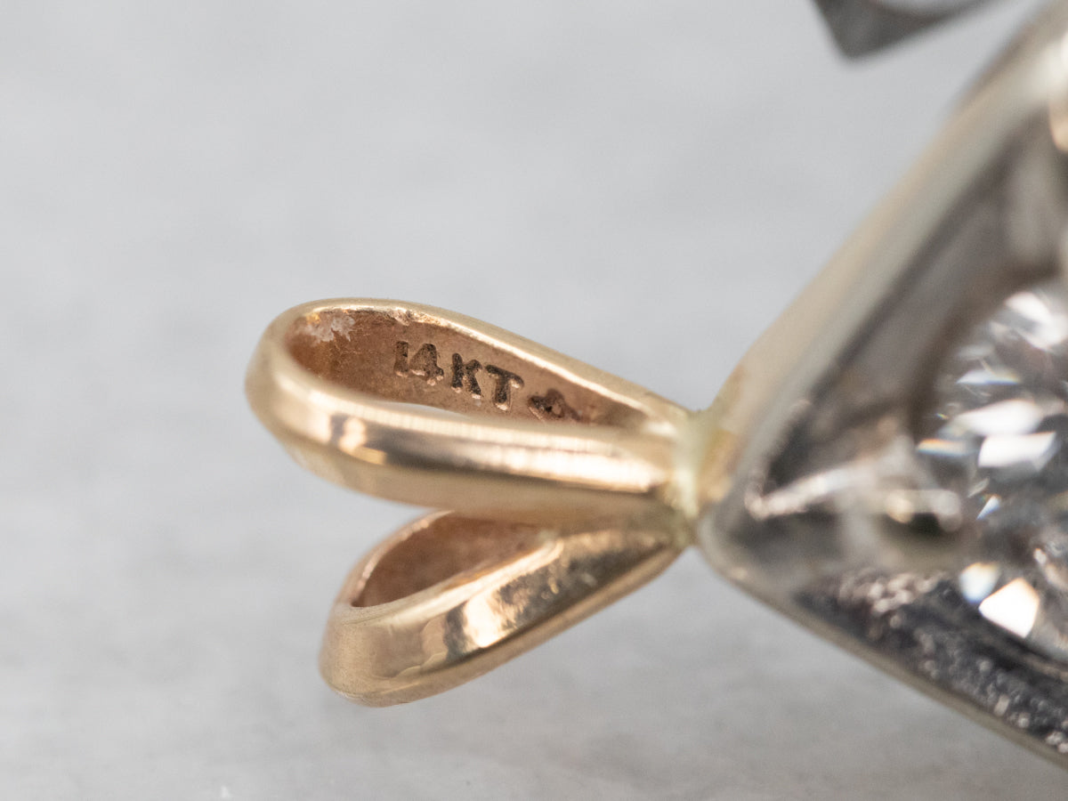 Two-Toned Gold Diamond Pendant