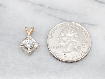 Two-Toned Gold Diamond Pendant