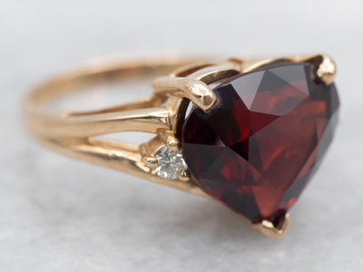Pyrope Garnet and Diamond Cocktail Ring