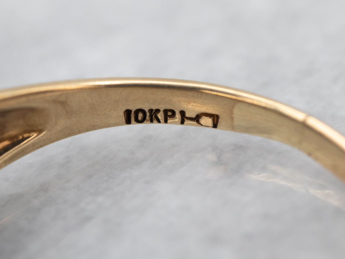 Two Toned Vintage Marquise Motif Diamond Band