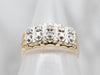 Two Toned Vintage Marquise Motif Diamond Band