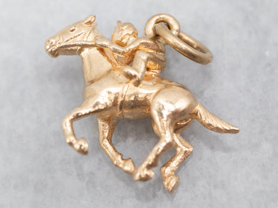 Off To The Races! Racing Horse Charm