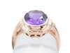 The Amethyst Peggy Ring in Rose Gold