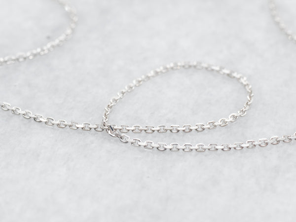 Extendable Cable Chain in 18k White Gold (1.80 mm)