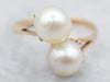 Sweet Gold Pearl Bypass Ring