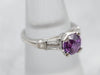 Breathtaking Platinum Pink Sapphire and Diamond Engagement Ring