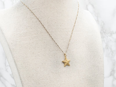 Sweet Gold Starfish Charm or Pendant