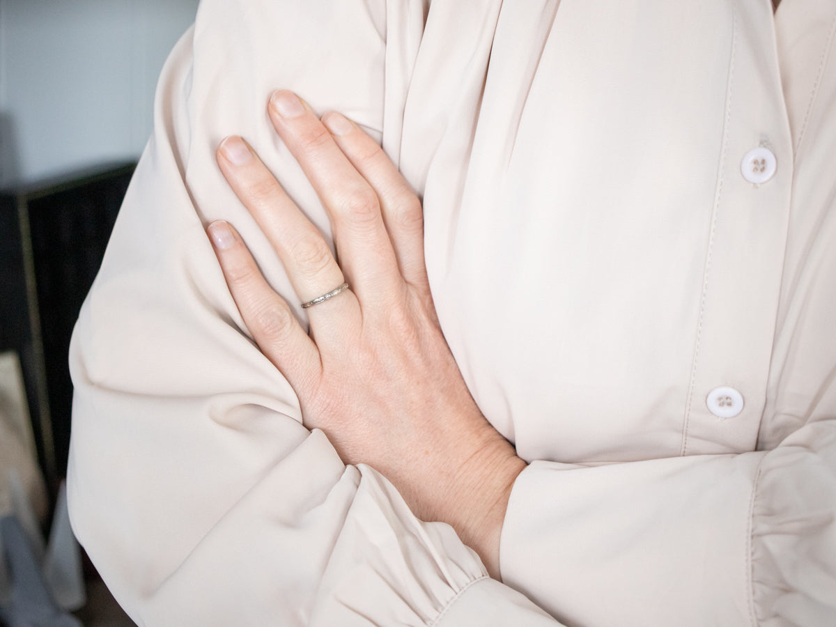 Engraved Pattern Palladium Band