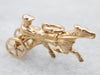 Gold Surrey Horse Racer Charm