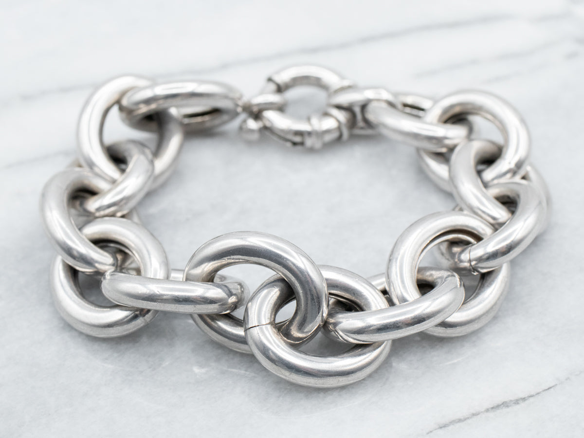 Custom Sterling Silver Rolo Chain By The Inch for Bracelets and
