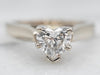 Modern Heart-Cut Diamond Solitaire Engagement Ring
