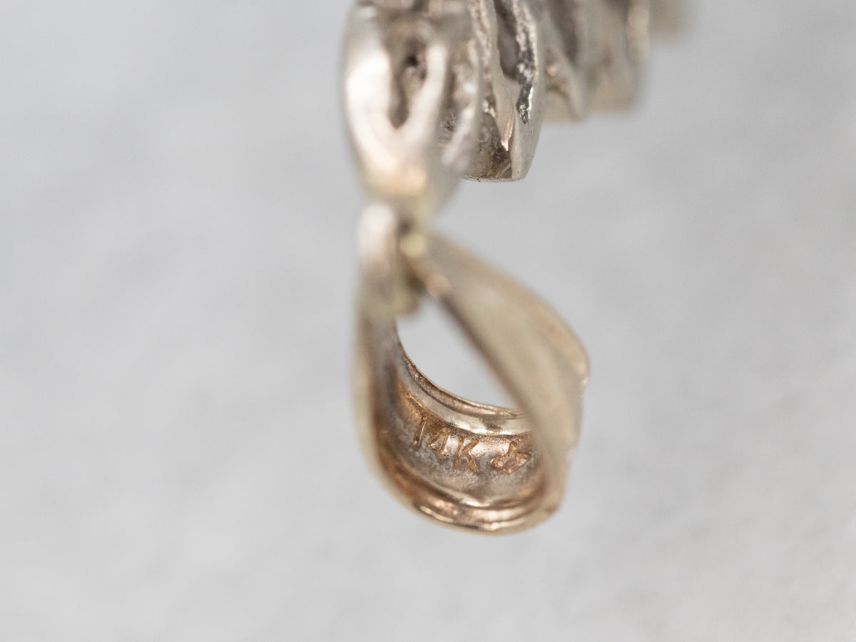 Teardrop European Cut Diamond Halo Pendant