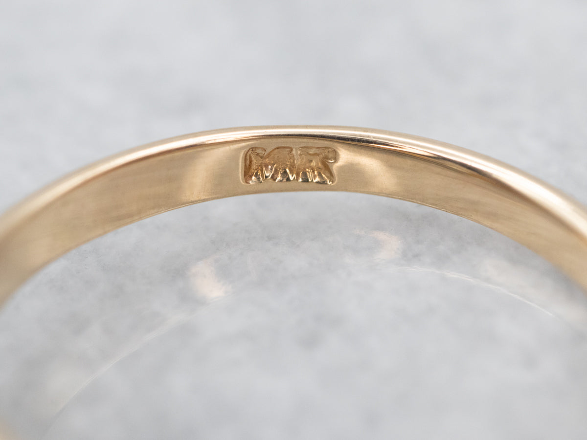 Champagne Diamond Solitaire Engagement Ring