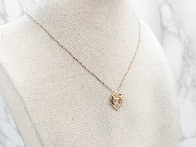 Mother and Child Diamond Solitaire Pendant