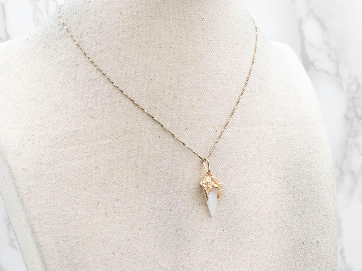 Botanical Natural River Pearl Solitaire Pendant
