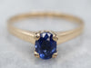 Sparkling Sapphire Solitaire Engagement Ring