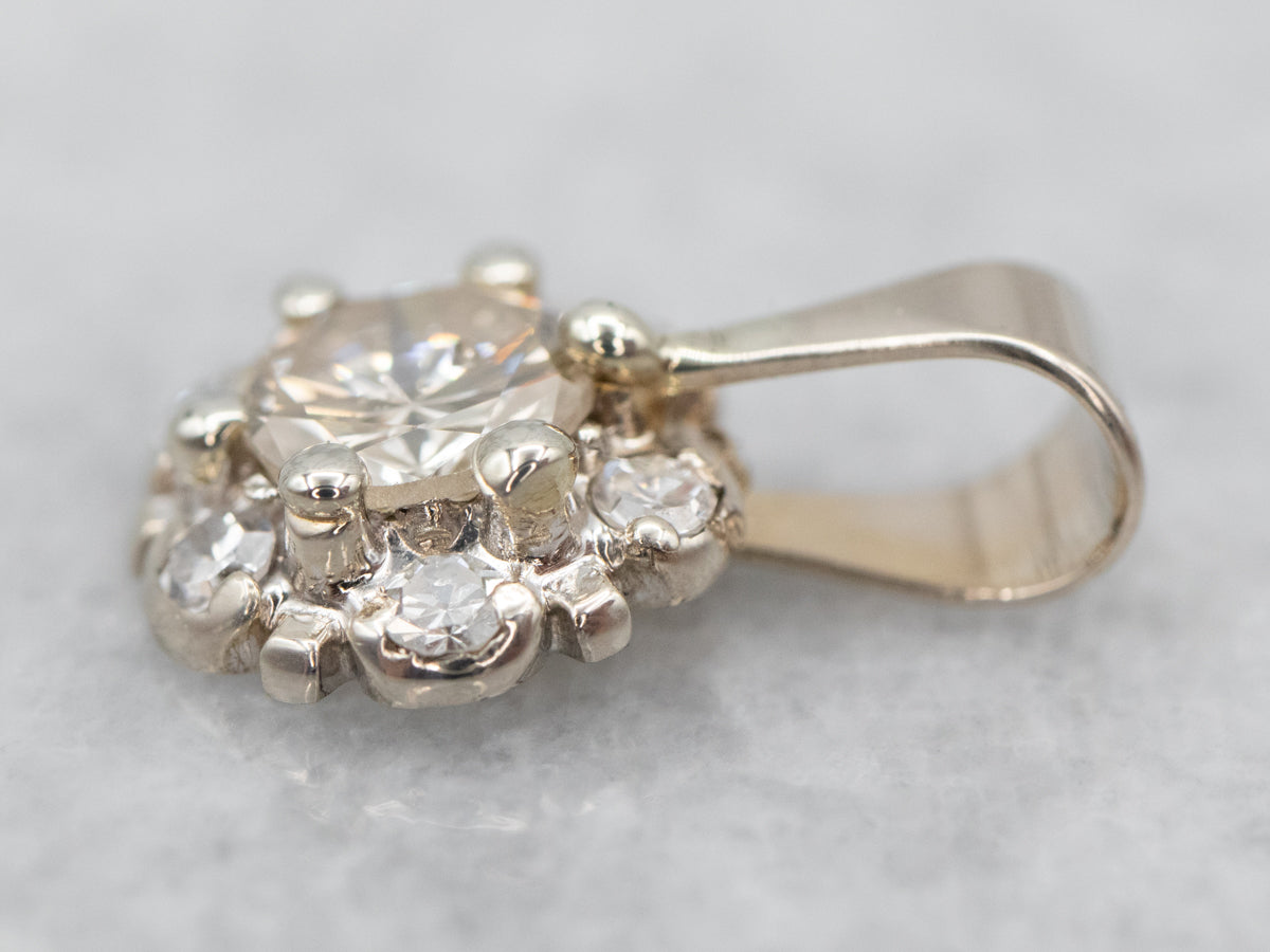 Sweet Diamond Flower Pendant