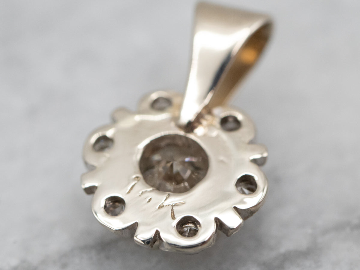 Sweet Diamond Flower Pendant