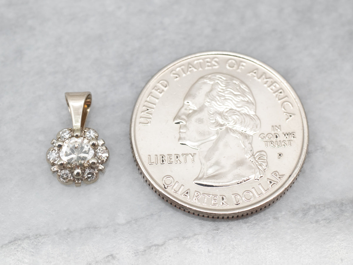 Sweet Diamond Flower Pendant