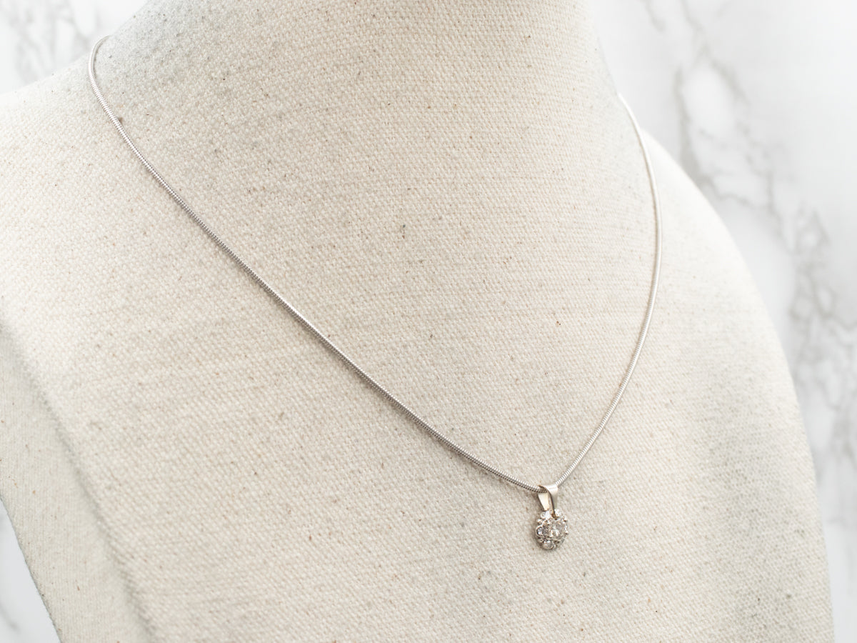 Sweet Diamond Flower Pendant