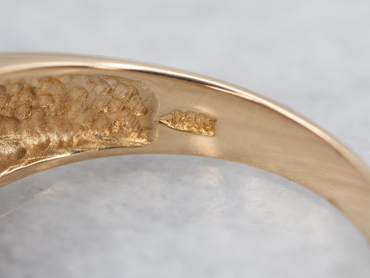 Glittering Yellow Gold Ruby and Diamond Band