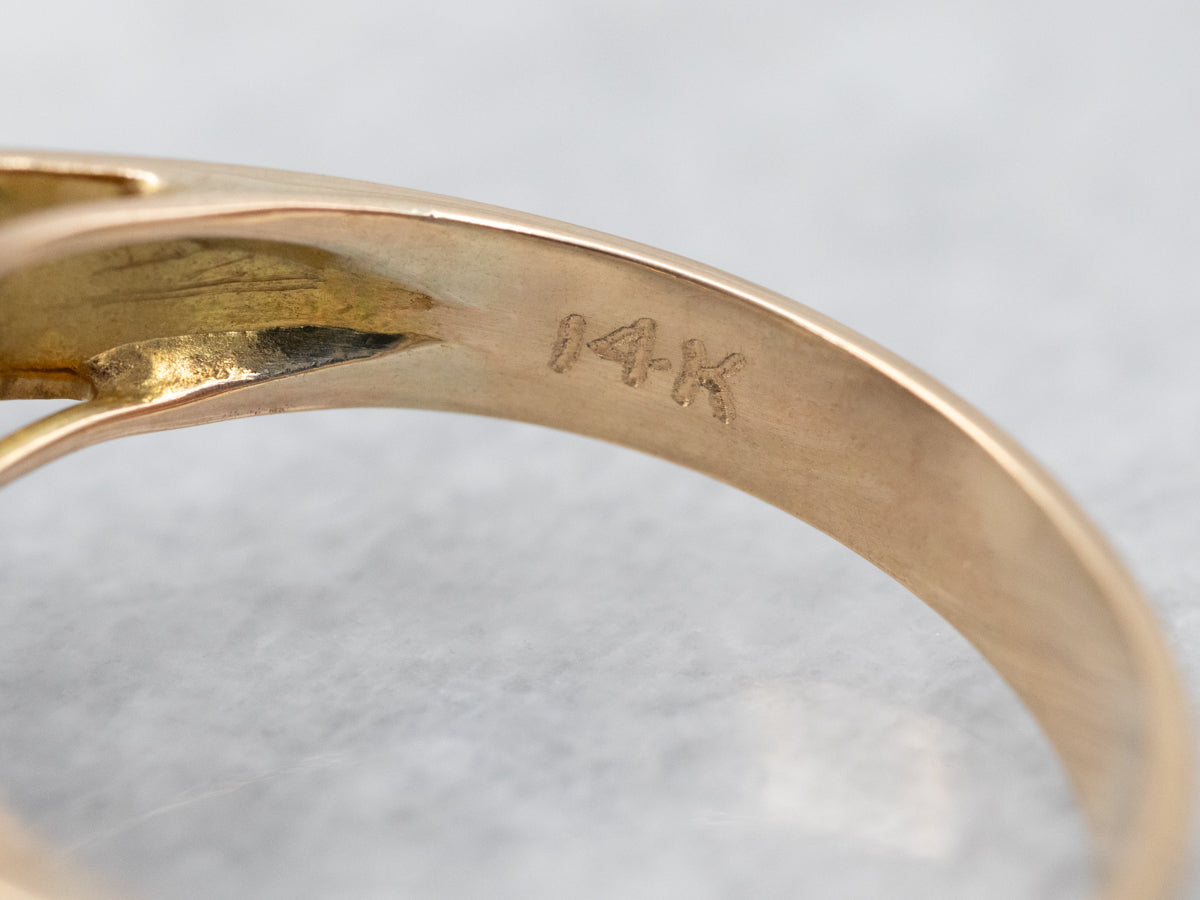 Champagne Pearl Ring with Champagne Diamond Halo Ring