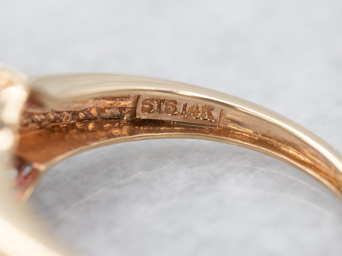 Gorgeous Yellow Gold Rhodolite Garnet Ring