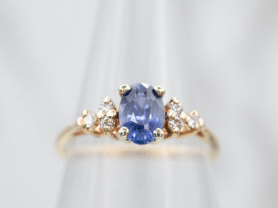 Timeless Yellow Gold Sapphire and Diamond Engagement Ring