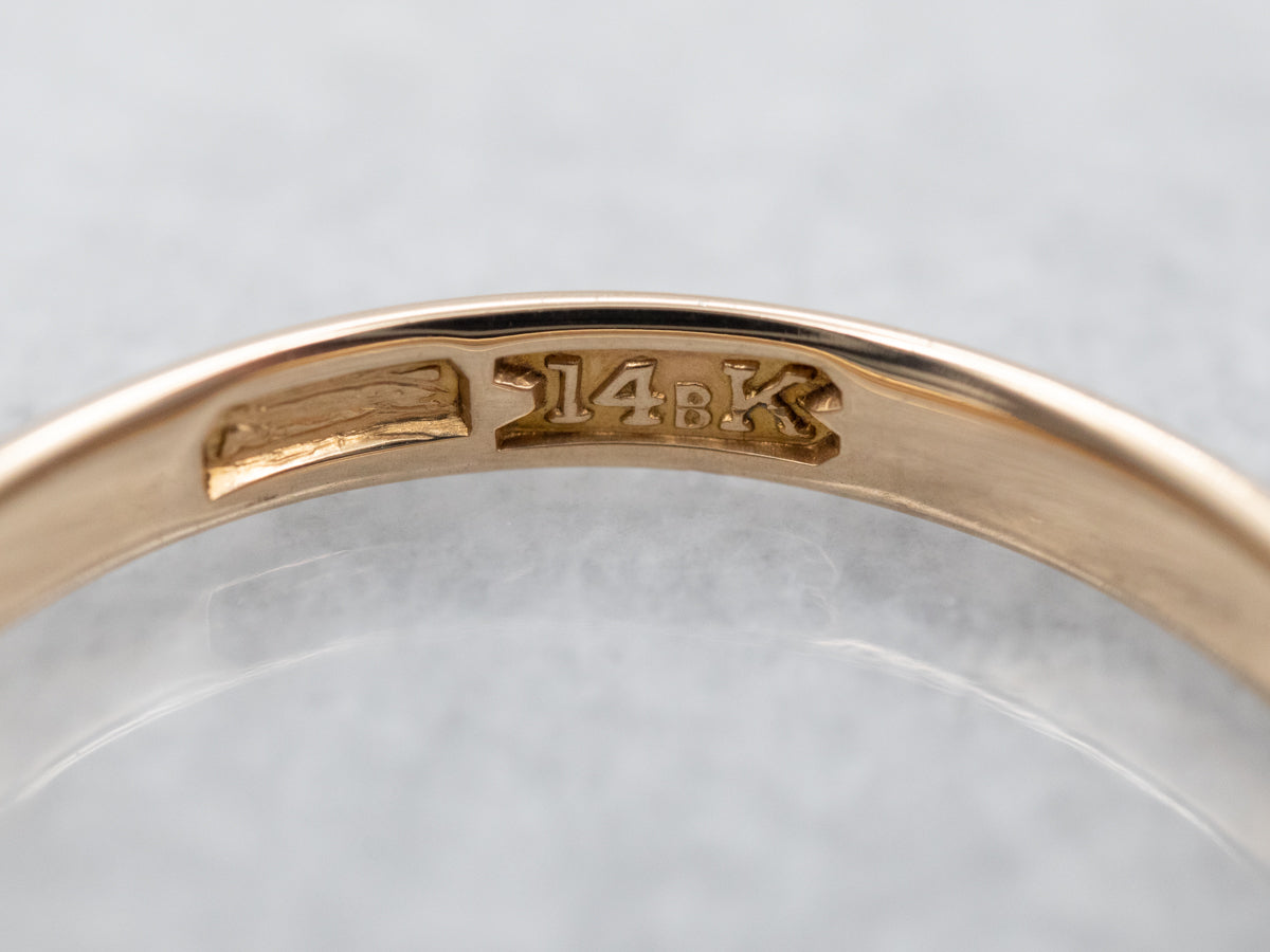Vintage Yellow Gold Plain Wedding Band