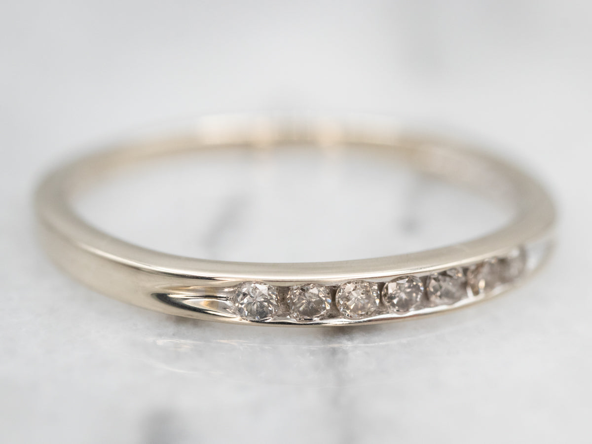 Thin Channel Set Diamond Band