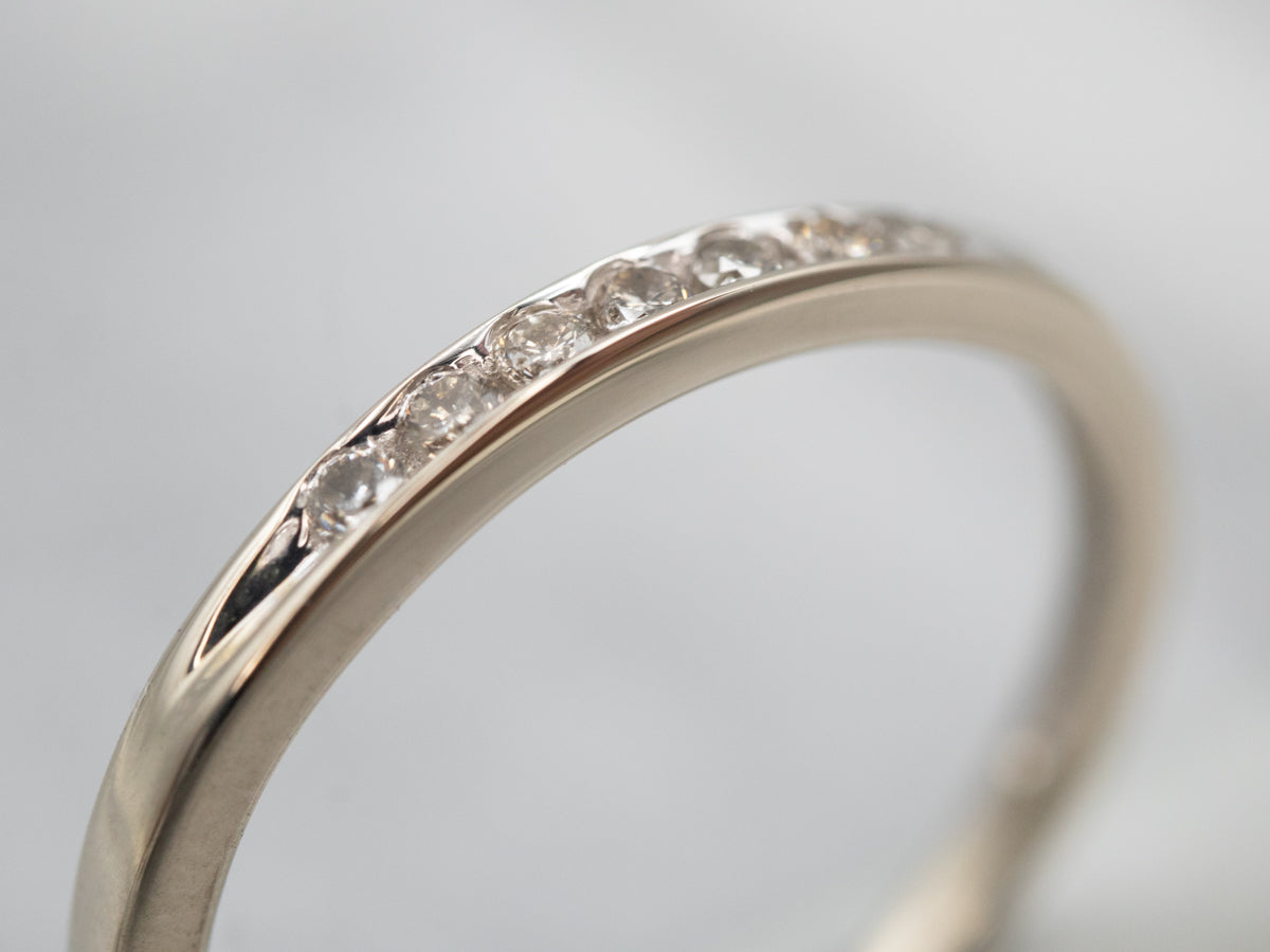 Thin Channel Set Diamond Band