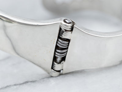 Sterling Silver Hinged Bypass Cuff Bracelet