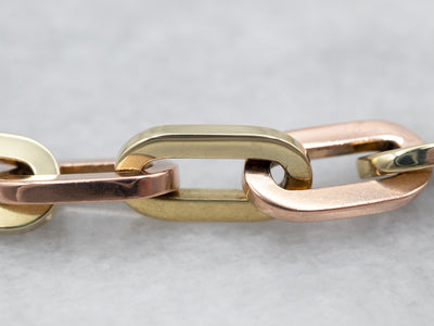 Unique Two Tone Paperclip Link Bracelet