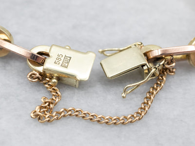 Unique Two Tone Paperclip Link Bracelet