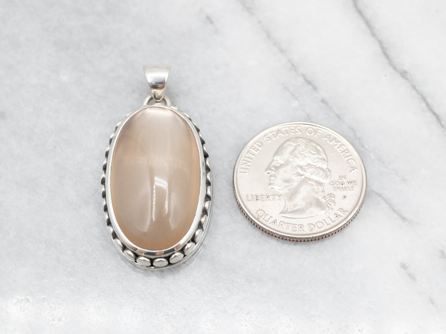 Beautifully Crafted Sterling Silver Moonstone Pendant