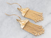 Vintage Gold Tassel Drop Earrings