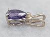 Teardrop Purple Sapphire Solitaire Pendant