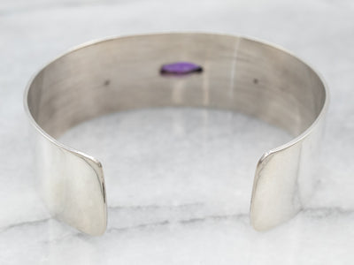 Sterling Silver Amethyst Cuff Bracelet