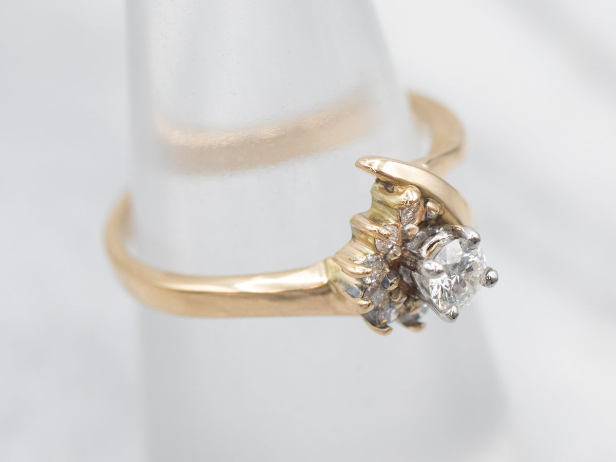 Vintage Gold Diamond Bypass Ring