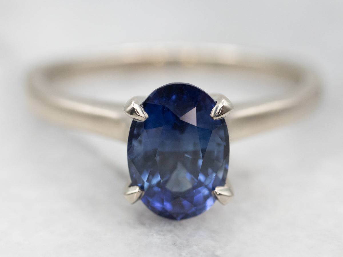White Gold Sapphire Engagement Ring