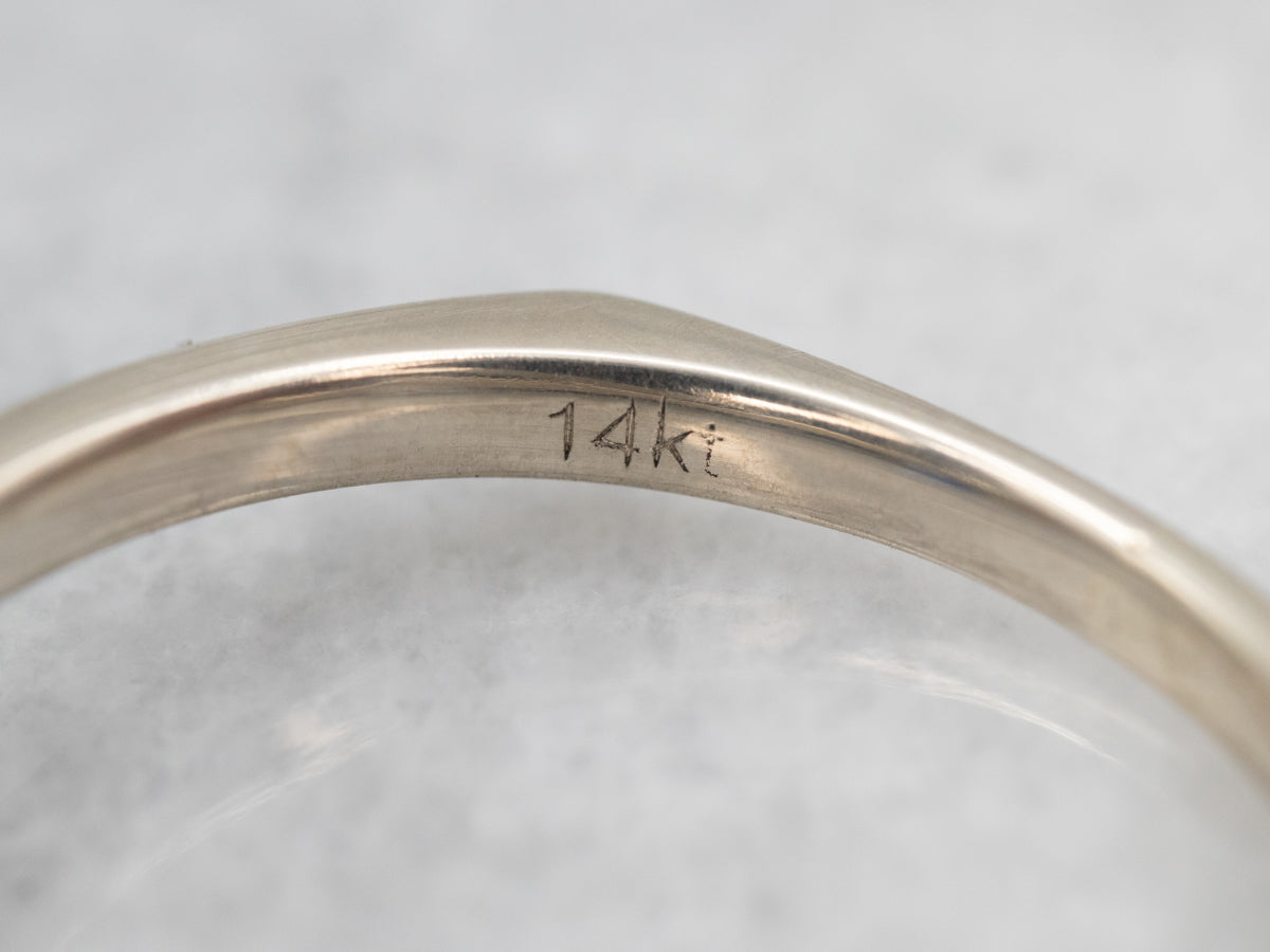 White Gold Sapphire Engagement Ring