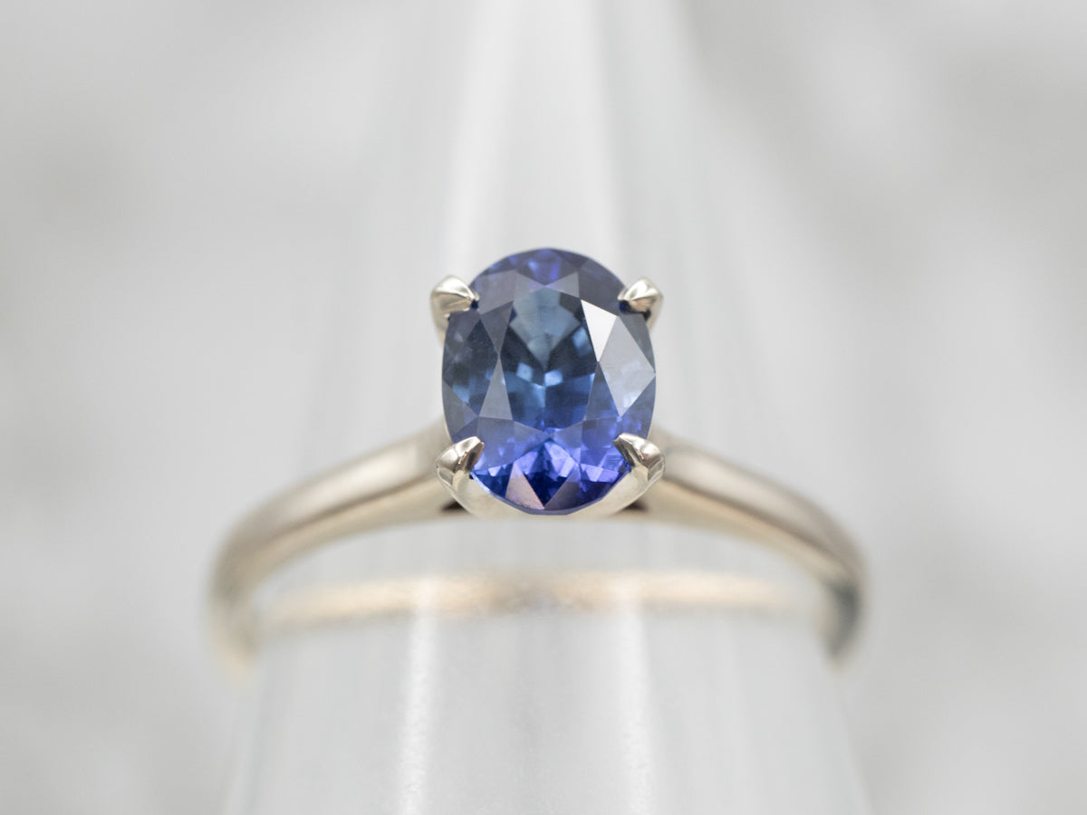 White Gold Sapphire Engagement Ring