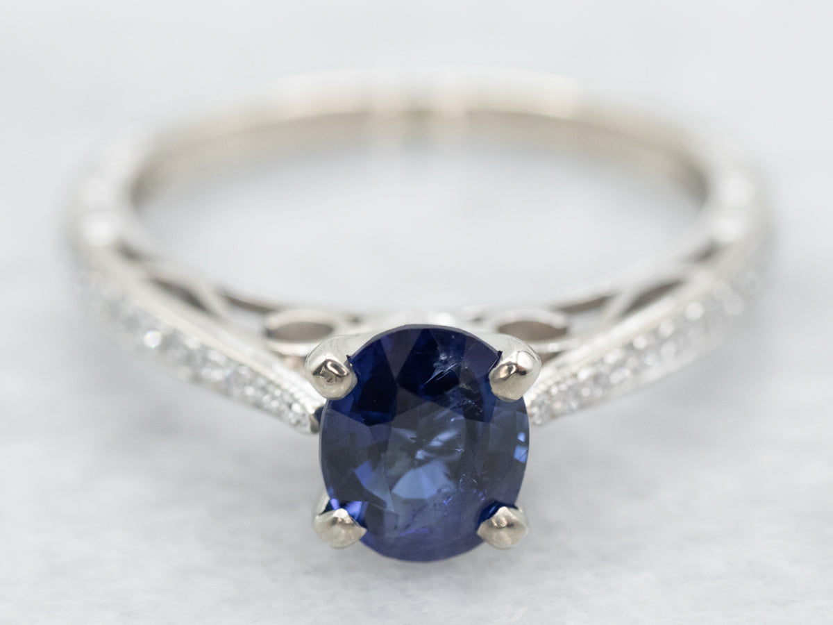 Stunning Sapphire and Diamond Engagement Ring