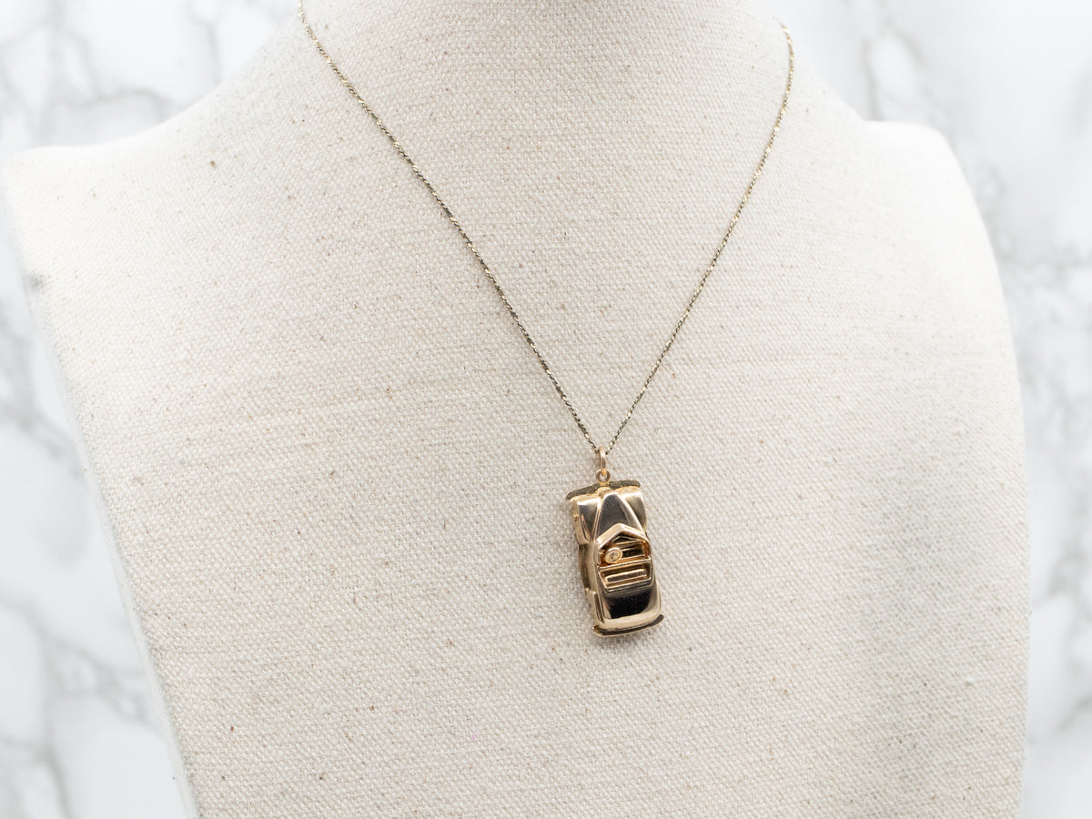 Vintage Diamond and Gold Car Charm