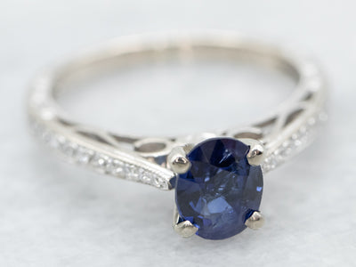 Stunning Sapphire and Diamond Engagement Ring