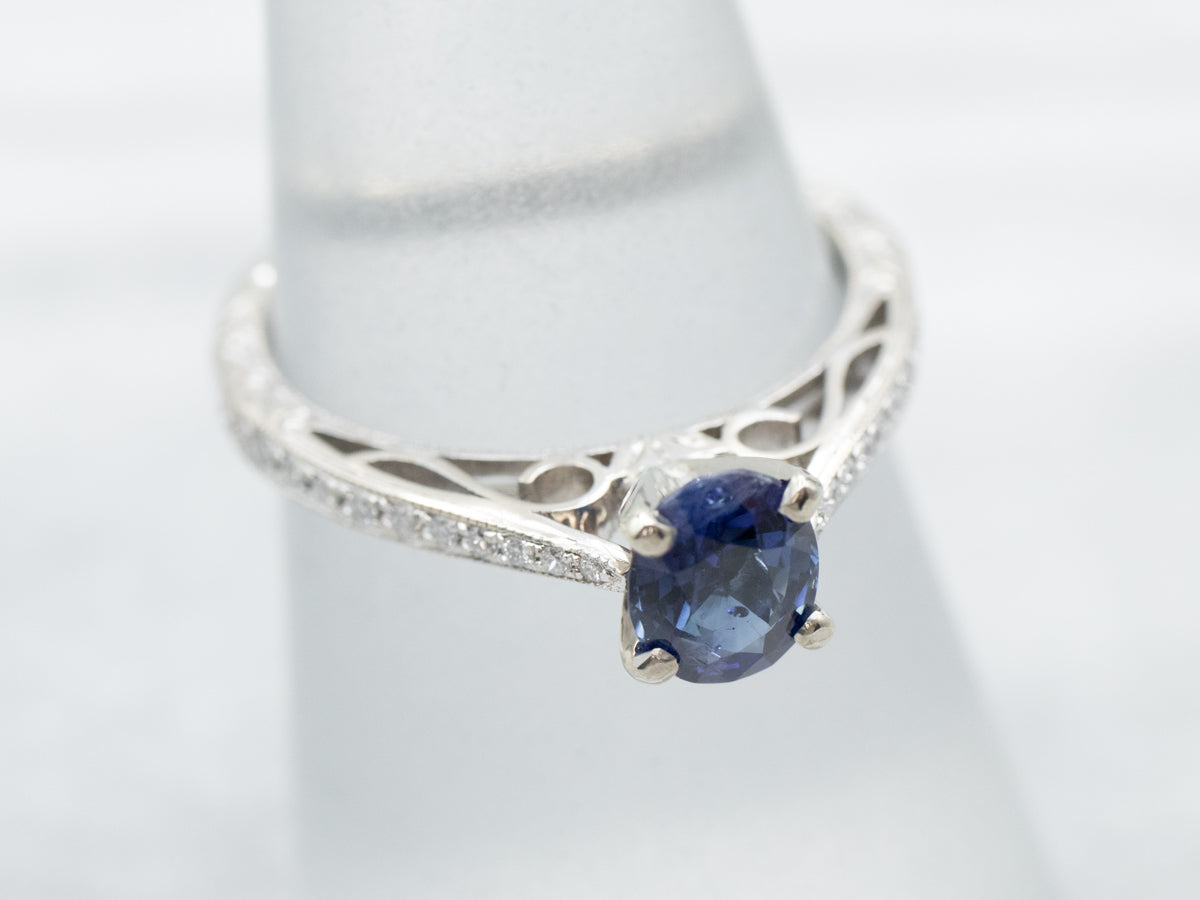 Stunning Sapphire and Diamond Engagement Ring