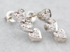 White Gold Diamond Sweetheart Drop Earrings